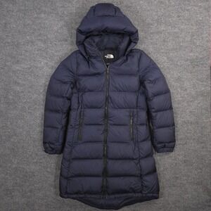 The North Face Metropolis Parka III Womens S Navy 550 Down Puffer Removable Hood